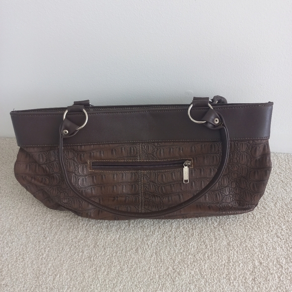 Brown Textured Leather Women's Bag - Picture 5 of 11